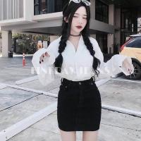 ราคา RDA Apparel กระโปรงยีนส์ ผญ เอวสูง ทรงสอบ เข้ารูป ผ้ายืด พร้อมส่ง S 6XL กระโปรงยีนส์ เก็บทรง ยาว 17 นิ้ว สีขาว ดำ (21397176380)