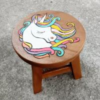 ราคา เก้าอี้ลายการ์ตูน เก้าอี้เด็กลายยูนิคอร์น เก้าอี้ไม้จามจุรีทรงกลม ขนาด 10 x10 x10 โดยประมาณ (21431292282)