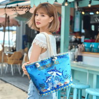 ราคา กระเป๋างานชลบุรี มีใบเล็กรุ่นใหม่ ไว้ใส่คู่กับ เสื้อมัดย้อม งานฝีมือไทย ส่งออก ขวัญเวียงแบรนด์ (22864596585)