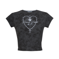 ราคา kome girls เสื้อยืด no mercy collection (23116133789)