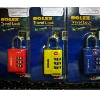 ราคา SOLEX Travel Lock กุญแจ รหัส 3 รหัส มาตรฐาน TSA33 ล็อค กระเป๋า กระเป๋าเดินทาง (210508749)