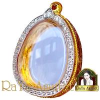 ราคา กรอบพระสำเร็จรูป งานไมครอน งานฝังเพชร CZ ทรงพระปิดตากลาง ทรงปิดตาหลวงปู่โต๊ะ รหัส 37 (22051223476)