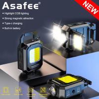 ราคา Asafee J031PLUS COB LED XPE LED mini Ultra bright key light portable work light 4 Gear Press switch Built in battery Type C USB charging IPX4 Waterproof (21043754409)