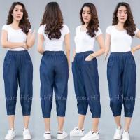 ราคา กางเกงขา 5 ส่วนแต่งปลายขาจีบแต่งกระเป๋าหน้าผ้ายีนส์ฟอก กางเกงขาจีบ5ส่วนผ้าลินิน กางเกง5ส่วนผู้หญิงผ้าลินิน กางเกงลินิน (2710062958)