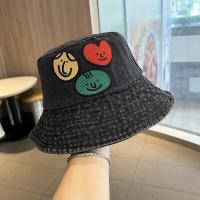 ราคา หมวกชาวประมงผ้ายีนส์หน้ายิ้มสไตล์เกาหลีหมวกกันแดดบังแดดใส่กลางแจ้งแมทช์ลุคง่ายสำหรับผู้หญิงหมวกบังหน้าหน้าลายการ์ตูนน่ารัก (21022920520)