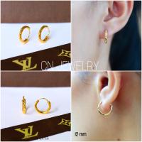 ราคา V2 ห่วงมาเลย์ 12 มิล ต่างหูห่วงเพชรCZ ต่างหู ตุ้มหู ต่างหูหุ้มทอง ฟรีตลับทองทุกคู่ (3069144769)