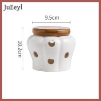 ราคา JuEeyl โหลเก็บกระเทียมเซรามิกสีขาวพร้อมฝาปิดโถเก็บทรงกลวงขวดขิงกระเทียมตะเกียงเทียนกล่องลูกอมในครัวเรือน (23278385845)