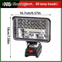 ราคา Moito โคมไฟ LED แบตเตอรี่ลิเธียมไอออน Makita 18Vไฟฉาย4นิ้วแบบพกพาโคมไฟตั้งแคมป์ไฟสนามฉุกเฉิน (22069325056)