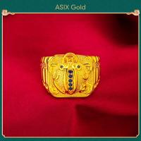 ราคา ASIX GOLD แหวนผู้ชายทอง 24K แหวนมังกรครอบงำ แหวนผู้ชายเท่ ไม่ดำ ไม่ลอก (16408577151)