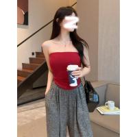ราคา เสื้อกล้ามสีแดงสาวแซ่บสไตล์วินเทจสำหรับผู้หญิงเสื้อเกาะอกใส่ด้านในออกแบบพิเศษสำหรับผู้กลุ่มน้อยเสื้อเกาะอกใส่ด้านนอกแบบสั้นเข้ารูปหลังสวย (21876288923)