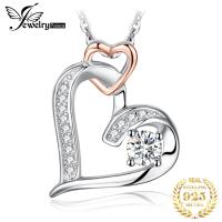 ราคา Jewelry Palace Heart Love Rose Gold 925 Sterling Silver Simulated Diamond Pendant Necklace for Women Fashion Jewelry No Chain (21510449129)