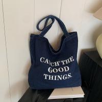 ราคา BAGSMART กระเป๋าผ้ายีนส์สะพายไหล่ GOOD THINGS ใบใหญ่ใส่หนังสือได้ (23343096568)