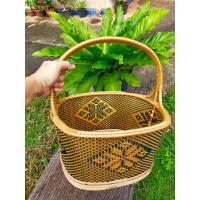 ราคา ตระกร้าสานหวายเทียมเส้นสานหวายเทียม (10365571951)