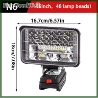 ราคา FineGoodWell ไฟ LED แบตเตอรี่ลิเธียมไอออน3นิ้วสำหรับ Makita 18V ไฟฉาย4นิ้วพกพาได้โคมไฟตั้งแคมป์ไฟสนามฉุกเฉิน (22069261249)