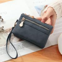 ราคา กระเป๋าสตางค์ผู้หญิงวินเทจมีซิปคู่ Dompet Koin Wtih Wristbrand (19442548186)