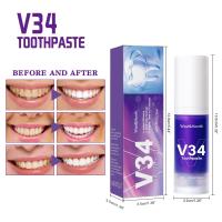 ราคา V34 Purple Teeth Whitening Toothpaste Mousse Foam Tooth Paste Purple Smilekit Teeth Whitening Toothpaste Tooth Care Clean Dirt To Teeth To Remove Yellow Bright White Teeth High Speed Whitening Teeth (