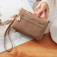 ราคา กระเป๋าสตางค์ผู้หญิงวินเทจมีซิปคู่ Dompet Koin Wtih Wristbrand (19442548182)