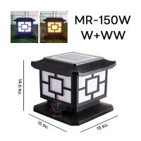 ราคา โคมไฟหัวเสาโซล่าเซลล์ 150W 200W 250W ปรับแสงได้ 2 สี โคมไฟกำแพงบ้าน โคมไฟรั้วบ้าน โคมไฟหัวเสา โคมไฟ สวยๆ เปิด ปิดอัตโนมัติ กันน้ำกันฝน (10575138230)