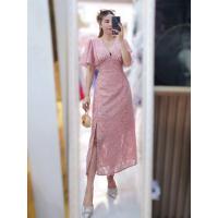 ราคา เดรสยาวผ่าข้างผ้าชีฟองออแกนดี้ปักขนมิ้งลายดอกไม้ Maisie shop (22988339981)