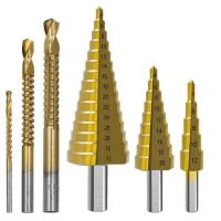 ราคา ดอกสเต็ป ทรงเจดีย์ เจาะขยาย คว้านรู ขนาด 4 32 มม Step Drill Setทรงเจดีย์ ดอกสว่านเจาะรู หกเหลี่ยม (16894830980)