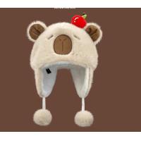 ราคา Cute Capabala Plush Hat for Girls Winter Cartoon Thermal Toque Cold Proof Earflaps Slipover Ushanka (23178315671)