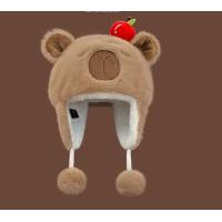 ราคา Cute Capabala Plush Hat for Girls Winter Cartoon Thermal Toque Cold Proof Earflaps Slipover Ushanka (23178315672)