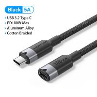 ราคา Vention USB 3 2 Gen2ชนิด C สายพ่วง10Gbps การถ่ายโอนข้อมูล4K 60Hz 5A 100W PD ชาร์จเร็วสำหรับไอโฟนหัวเหว่ย SAMSUNG Xiaomi แท็บเล็ตแล็ปทอปแมคบุ๊คสวิตช์ USB C สายต่อไฟตัวผู้กับตัวเมีย (23211602372)