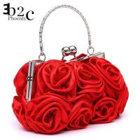 ราคา Phoenix B2Cแฟชั่นสำหรับผู้หญิงลายดอกกุหลาบกระเป๋าใส่เงินไปงานราตรีPartyกระเป๋าถือเจ้าสาว (6670276359)
