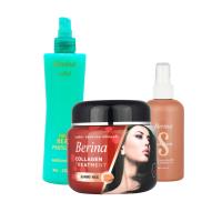 ราคา เซ็ตบำรุงผมสุดคุ้ม เบอริน่า น้ำนมกันร้อน สเปรย์กันช็อต ทรีทเม้นท์อัลมอนด์ (14361665455)