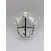 ราคา กรอบพระเงินแท้ ตลับพระเงิน ใส่เหรียญไข่ 3ห่วง หรือพระขนาดใกล้เคียง 32 (12608865383)