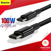 ราคา ถูก แท้Baseus สายชาร์จ USB C PD 100W QC4 0 E Marker สายถัก ชาร์จเร็ว Type C to Type C (9668922908)