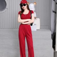 ราคา ชุดเซ็ท Set เสื้อ กางเกงขายาว Nine colors ผ้าร่องยืดเยอะ ชุดเซ็ทผู้หญิง กางเกงขายาวผู้หญิง กางเกงขาบานราคาถูกTZ892 (22043264112)