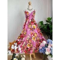 ราคา Mookrinstyle Pan1 ชุดเดรสยาวลายดอกผ้าป่านIndia เดรสลายดอก เดรสสายเดี่ยวลายดอก เดรสยาว เดรสไปเที่ยว เดรสวินเทจลายดอก เดรสวินเทจ PAN (16527851958)