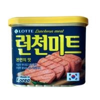 ราคา แฮมกระป๋องเกาหลี lotte brand luncheon meat 340g 런천미트 (17226081248)