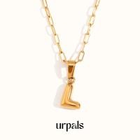 ราคา URPALS สร้อยจี้ตัวอักษร สร้อยคอชื่อเล่น ตัวเรือน Stainless ชุบทอง 18K ใส่อาบน้ำ ออกกำลังกายได้ (23140457866)