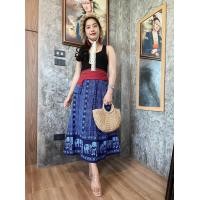 ราคา กระโปรงผ้าไทย มีกระเป๋าหน้าทรงสวย ผ้าฝ้ายเชียงใหม่ (20403484347)