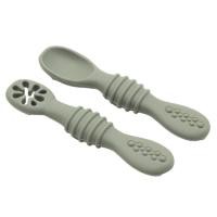ราคา Infant Spoons Feeding 2 Pcs Silicone Baby Feeding Spoons Infant First Stage Rainbow Chew Spoon Set Baby Feeding Supplies BPA Free for sale (16880370317)