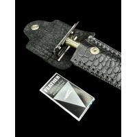 ราคา Classic Steel Double Edge Safety Razor with Leather Case and Feather Blades (23248999042)