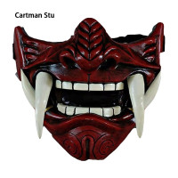 ราคา หน้ากากสำหรับฮาโลวีนซามูไรปราจนาญี่ปุ่นทำจากพลาสติกแบบนิ่มครึ่งหน้า (22125499746)