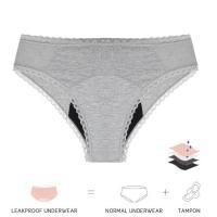 ราคา Bamboo Menstrual Panties for Women 4 Layer Absorbent Period Underwear Lace Bikini Leak Proof Culotte Menstruelle (20563434567)