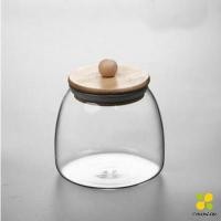 ราคา CLM โหลแก้วฝาไม้เก็บวัตุดิบ ทรงโอ่ง กระปุกใส่ขนม ขวดใส่เครื่องปรุง Food Storage (18602452649)