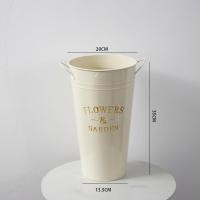ราคา Hodepart COD กระถางดอกไม้ Vintage กระป๋องสังกะสี ดอกไม้Flower โลหะ ถัง มีหูจับ เชือก สไตล์วินเทจ (22581452670)