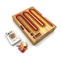 ราคา Cribbage บอร์ดเกมส์ไม้ม้าแข่งใหญ่ และการ์ด เกมส์เสริมทักษะ ของเล่นไม้บริหารสมอง Wooden Puzzles Brain Family Board Game (22335896016)