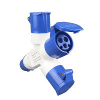 ราคา ปลั๊กเพาเวอร์ 3 ทาง 16A 220 250V 2P E กันน้ำ IP44 power plug ปลั๊กพาวเวอร์ พาวเวอร์ปลั๊กปลั๊กอุตสาหกรรม ปลั๊กพาวเวอร์สามทาง ปลั๊กเพาวเวอร์ เข้า1ออก3 ชุดพาวเวอร์ปลั๊ก ปลั๊กไฟแยก3 ทาง สามทางหัวปลั้กพราเ