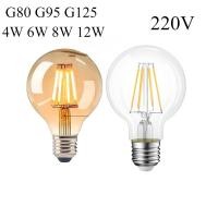 ราคา TTBE G80หลอดไส้เอดิสัน Led G95 G125ไฟกลมขนาดใหญ่4W 6W 8W 12W E27แก้วใสโคมไฟในบ้าน AC220V (23042912335)