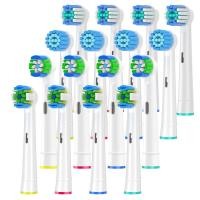 ราคา หัวแปรงสีฟัน 16 แพ็คเข้ากันได้กับแปรงสีฟันไฟฟ้า Braun Oral B พอดีสําหรับ Oral b Vitality Pro Smart Genius Teen Series (23319893100)