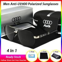ราคา ของแท้ 100 4 in 1 tzp Store ใหม่ออดี้แว่นกันแดด Polarized ผู้ชาย UV 400 ขับรถแว่นกันแดดกรอบ (2271424712)