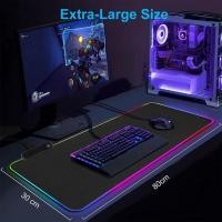 ราคา แผ่นรองเมาส์มีไฟ Mouse pad rgb แบบยาว RGB 7 สี เกมแผ่นรองเมาส์ gaming ส่องสว่าง E sports RGB (23284669772)