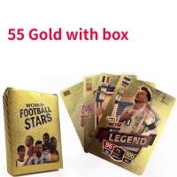 ราคา Football Star Ronaldo Messi Mbappe Rare Football All Star Collection Cards COLORFUL Gold Silver Black English Trading Card Toys (20486395457)