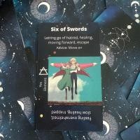 ราคา H ER Tarot Japanese Anime Themed 78 Pcs Cards 12 7cm Based on Howls Moving Castle Ghibli Style Positive and Negative Keywords (22449174536)